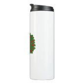 Roter und grüner Weihnachtskranz Thermosbecher (Nach rechts gedreht)