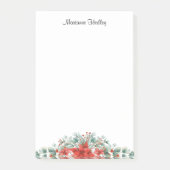 Roter und grüner Weihnachtsmann Individuelle Name  Post-it Klebezettel (Vorderseite)