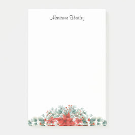 Roter und grüner Weihnachtsmann Individuelle Name  Post-it Klebezettel