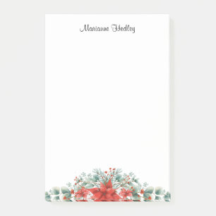 Roter und grüner Weihnachtsmann Individuelle Name  Post-it Klebezettel