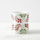 Roter und grüner Wein und Blume Kaffeetasse (Mittel)