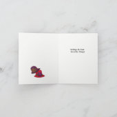 Roter und Lila Hut Karte (Innenseite)