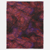 Roter und Lila Stein abstrakt Fleecedecke (Vorderseite)