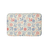 Roter und marinierter Hintergrund mit Anker Badematte (Vorderseite)