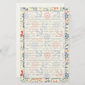 Roter und marinierter Hintergrund mit Anker Briefpapier (Vorne/Hinten)