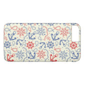 Roter und marinierter Hintergrund mit Anker Case-Mate iPhone Hülle (Rückseite (Horizontal))