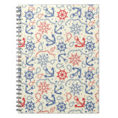 Roter und marinierter Hintergrund mit Anker Notizblock (Vorderseite)