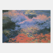 Roter und Messing-Blumen-Impressionist Geschenkpapier Set (Vorderseite 3)