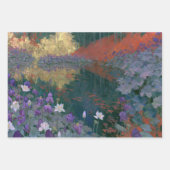 Roter und Messing-Blumen-Impressionist Geschenkpapier Set (Vorderseite 2)