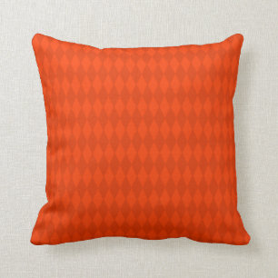 Roter und orange Diamant-Entwurf Kissen