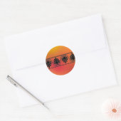 Roter und Orangefarbener Aufkleber (Umschlag)