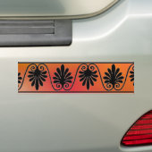Roter und orangefarbener Autoaufkleber (Auf Auto)