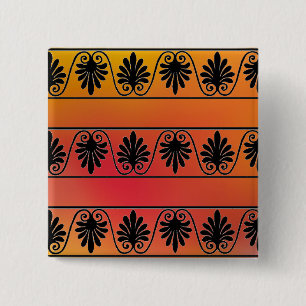 Roter und orangener Knopf Button