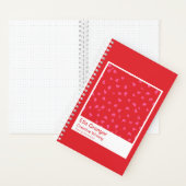 Roter und rosa Blumen-Notizbuch Notizblock (Innen)