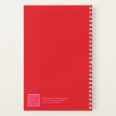Roter und rosa Blumen-Notizbuch Notizblock (Rückseite)