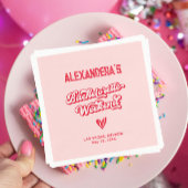 Roter und rosa Junggeselinnen-Abschied Serviette