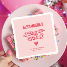 Roter und rosa Junggeselinnen-Abschied Serviette