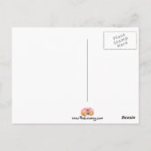 Roter und rosa Lebkuchen Mann Super Held Postkarte (Rückseite)