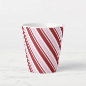 Roter und rosa Pfefferminzstreifen Milchtasse (Vorderseite)
