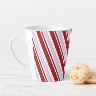 Roter und rosa Pfefferminzstreifen Milchtasse