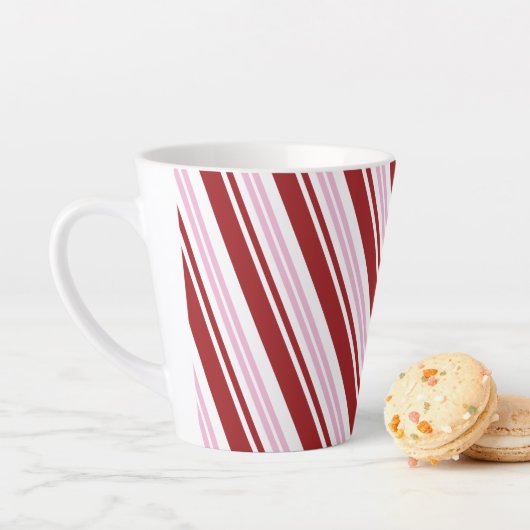 Roter und rosa Pfefferminzstreifen Milchtasse (Beispiel)