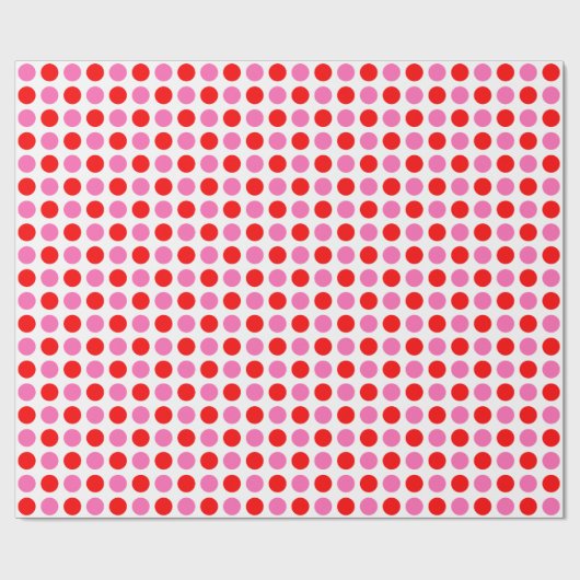 Roter und rosa Polka Dot Geschenkpapier (Flach)