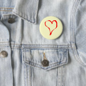 Roter und SahneLiebe-Herz-Entwurf Button (Beispiel)