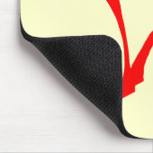 Roter und SahneLiebe-Herz-Entwurf Mousepad (Ecke)
