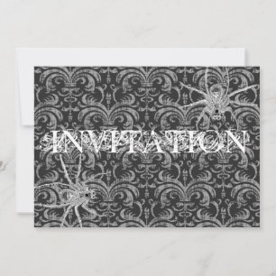 Roter und schwarz-gotischer Halloween-Ball, Vampir Einladung