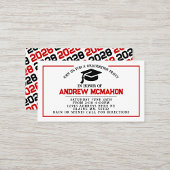 Roter und schwarzer Abschluss Einladung zur Ankünd