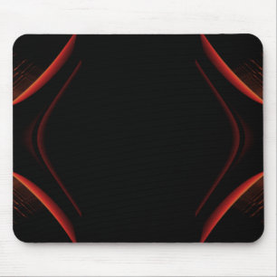Roter und schwarzer abstrakter Entwurf Mousepad