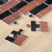 Roter und schwarzer Backstein ikonisches Holstento Puzzle (Seite)