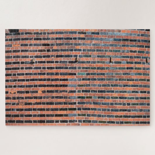 Roter und schwarzer Backstein ikonisches Holstento Puzzle (Horizontal)