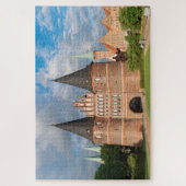 Roter und schwarzer Backstein ikonisches Holstento Puzzle (Vertikal)
