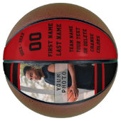 Roter und schwarzer Basketball, FOTO Vollgröße ode Basketball (Vorderseite)