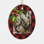 Roter und schwarzer Büffel-kariertes Keramikornament (Rechts)