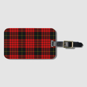Roter und schwarzer Clan MacQueen Tartan Gepäckanhänger