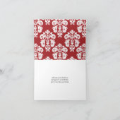 ROTER UND SCHWARZER DAMAST-EIFFELTURM DANKEN IHNEN DANKESKARTE (Innenseite)