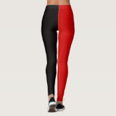 Roter und schwarzer Diamant-Harlekin Leggings (Rückseite)