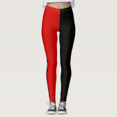 Roter und schwarzer Diamant-Harlekin Leggings (Vorderseite)