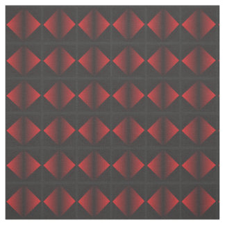 Roter und schwarzer Diamant-Muster-Baumwollgewebe Stoff