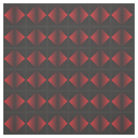 Roter und schwarzer Diamant-Muster-Baumwollgewebe Stoff (Muster)