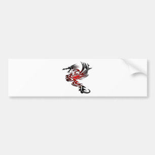 Roter und schwarzer Drache Autoaufkleber