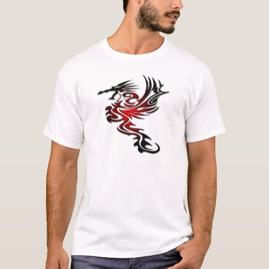 Roter und schwarzer Drache T-Shirt (Vorderseite)