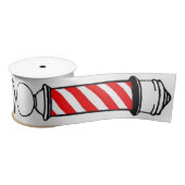 Roter und schwarzer Friseur Pole Satinband (Spule)
