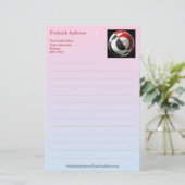 Roter und schwarzer Fußball Briefpapier (Stehend Vorderseite)
