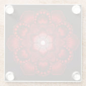 Roter und schwarzer GlasUntersetzer (Rückseite)