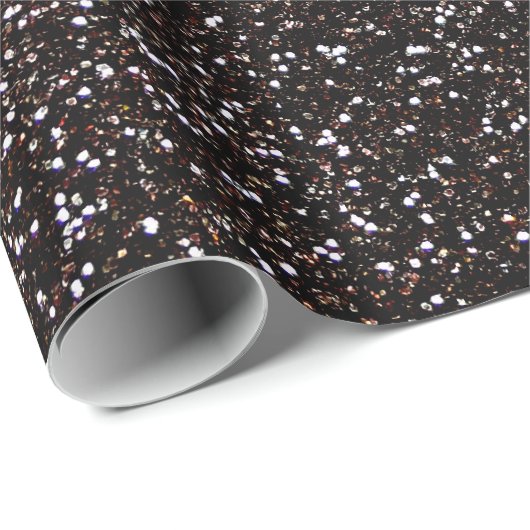 Roter und schwarzer Glitter Geschenkpapier (Rolleneckpunkt)