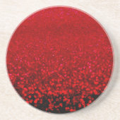 Roter und schwarzer Glitzer Ombre Getränkeuntersetzer (Vorne)