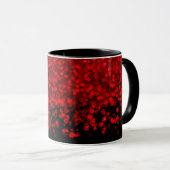 Roter und schwarzer Glitzer Ombre Tasse (VorderseiteRechts)